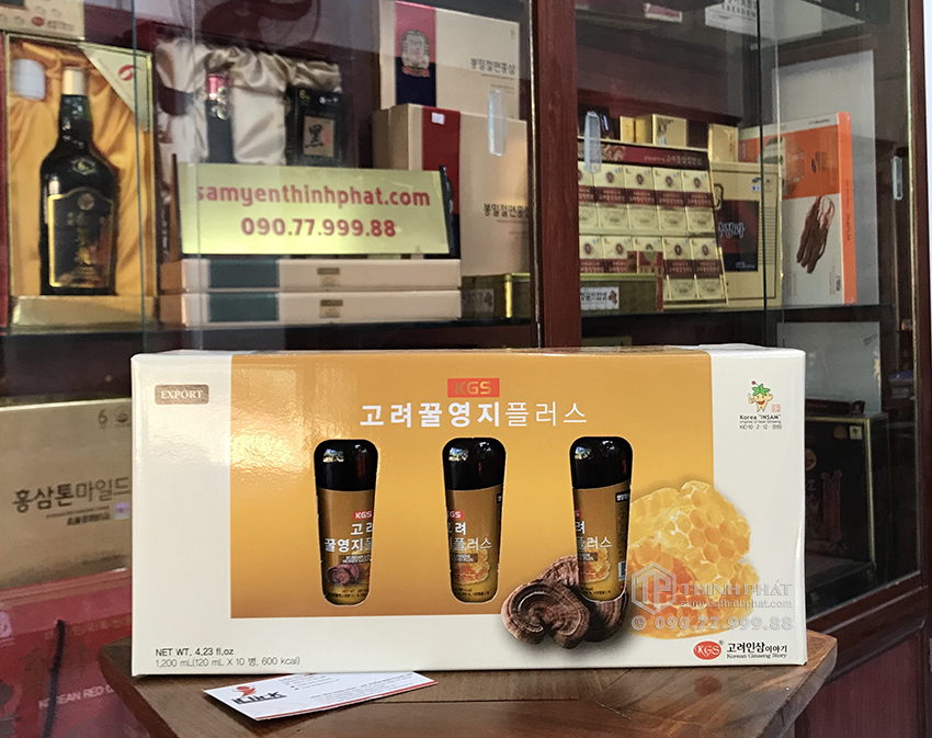 Nước linh chi mật ong KGS hộp 10 chai