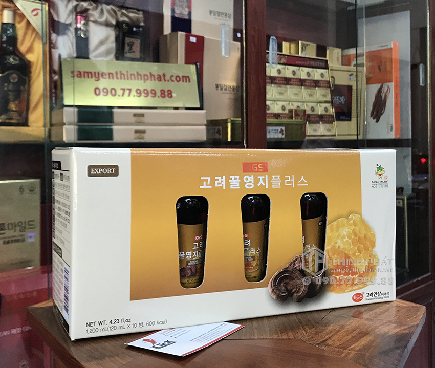 Nước linh chi mật ong KGS hộp 10 chai